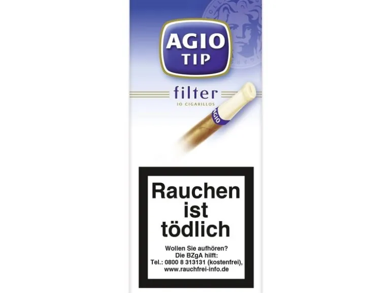 Agio Tip Filter-Cigarillos, Blau, 10 Stück