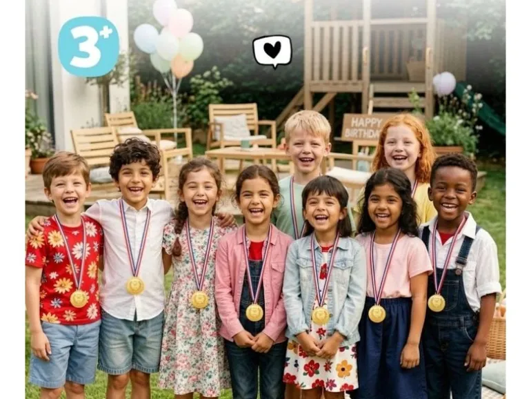 alldoro 30 Medaillen für Kinder Gold, 30-teilig, Kunststoff