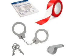 alldoro Polizei Rollenspiel-Set 9-teilig mit LED-Blaulicht und Sound