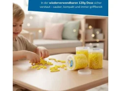 alldoro Squishy Worms Gelb, Kunststoff, 120 g