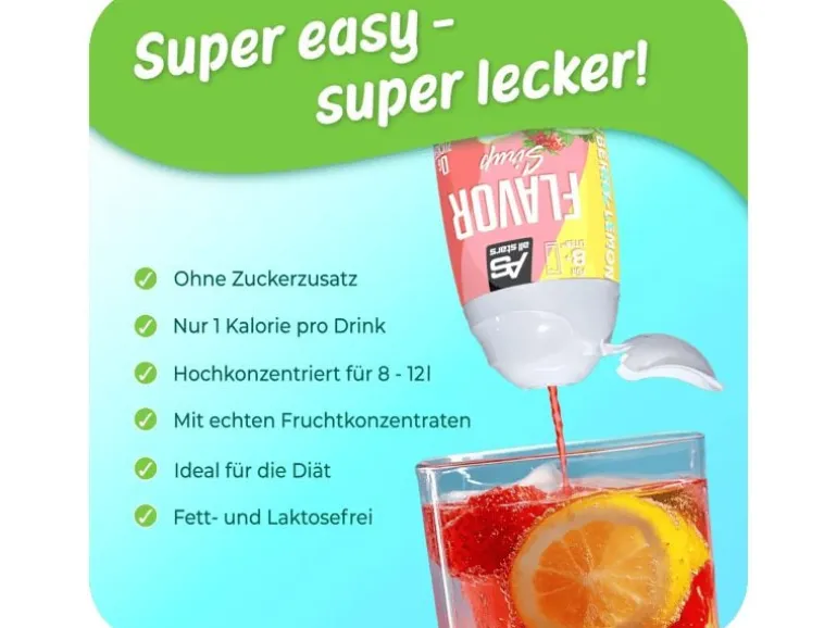 All Stars Flavor Sirup 5 x 65 ml Flasche Erdbeere/Lemon-Lime