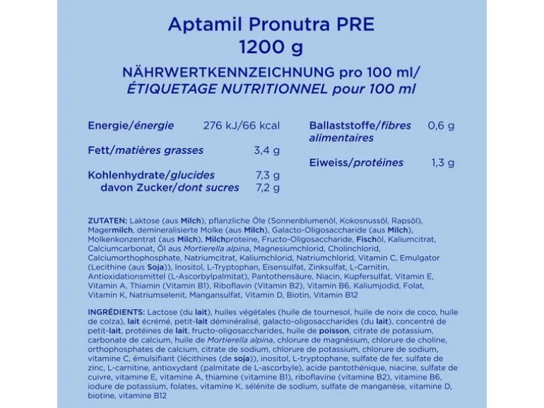 Aptamil Anfangsmilch Pronutra Pre, 2x 600 g