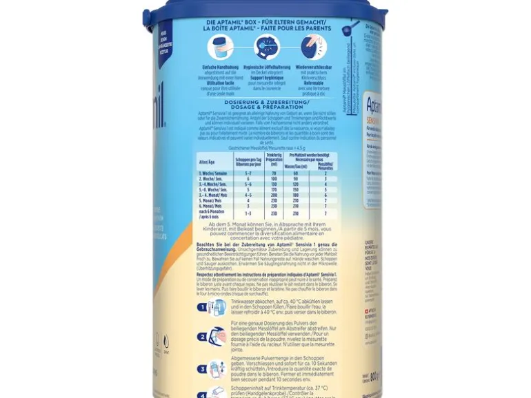 Aptamil Anfangsmilch Sensivia 1, 4x 800 g