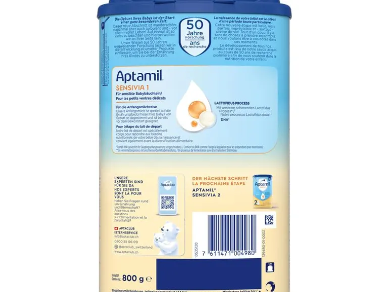 Aptamil Anfangsmilch Sensivia 1, 4x 800 g