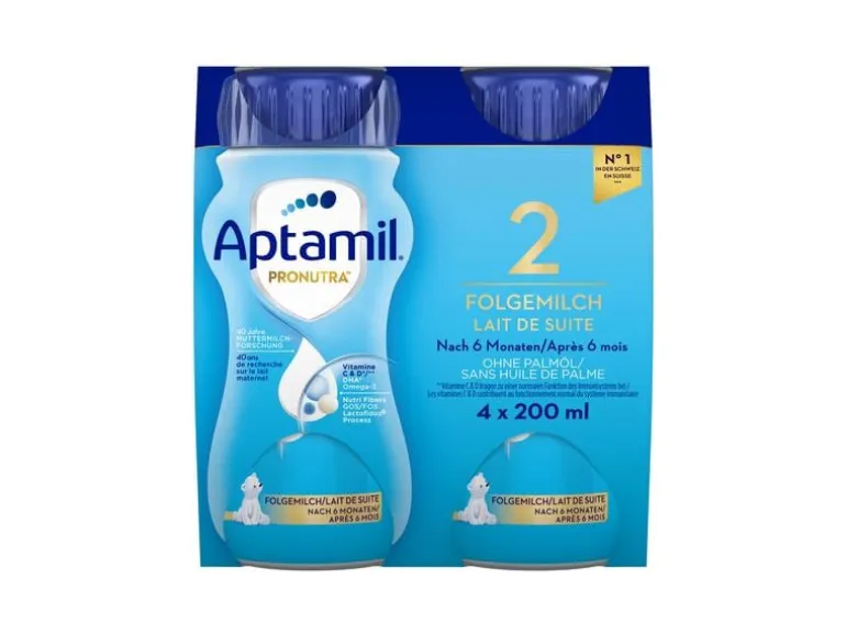 Aptamil Folgemilch 2, Flüssigmilch 4 x 200 ml