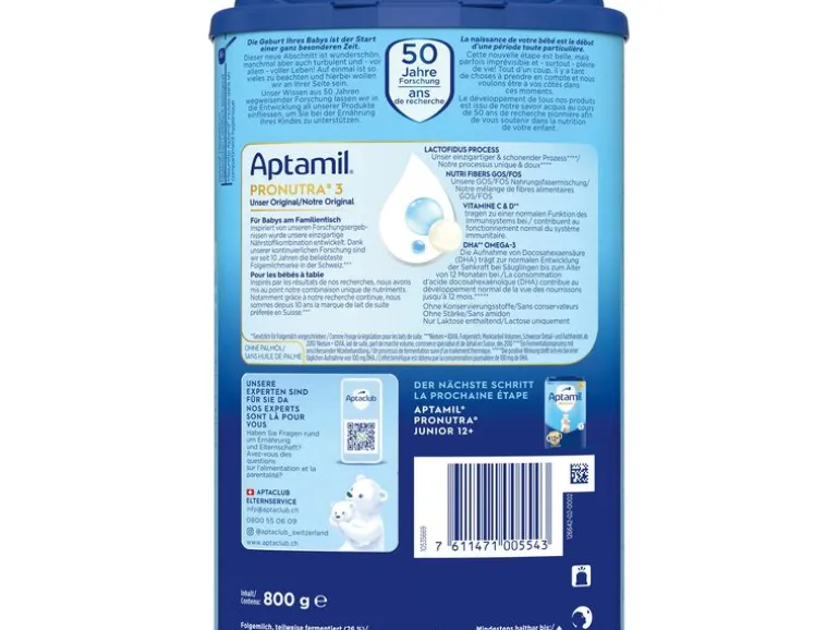 Aptamil Folgemilch Pronutra 3, 4x 800 g
