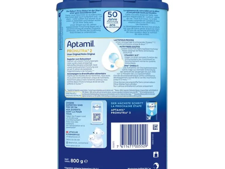 Aptamil Folgemilch Pronutra 2, 800 g