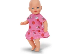 Baby Born Puppenkleidung Kleid mit Erdbeeren und Marienkäfern Pink
