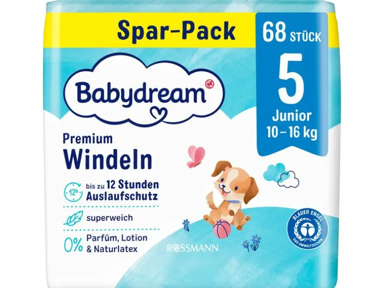 Babydream Windeln Premium Junior Jumbo-Pack, Grösse 5