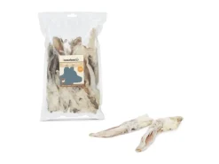 Beeztees Kausnack Kaninchenohren mit Fell, 200 g