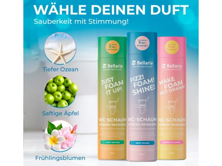 Bellaria WC-Reiniger Schaum «deep ocean» 700 ml