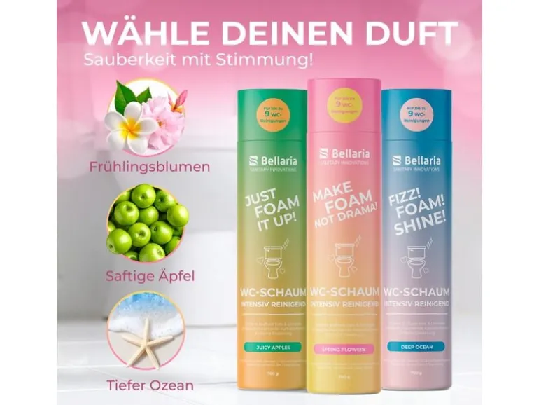Bellaria WC-Reiniger Schaum «spring flowers» 700 ml