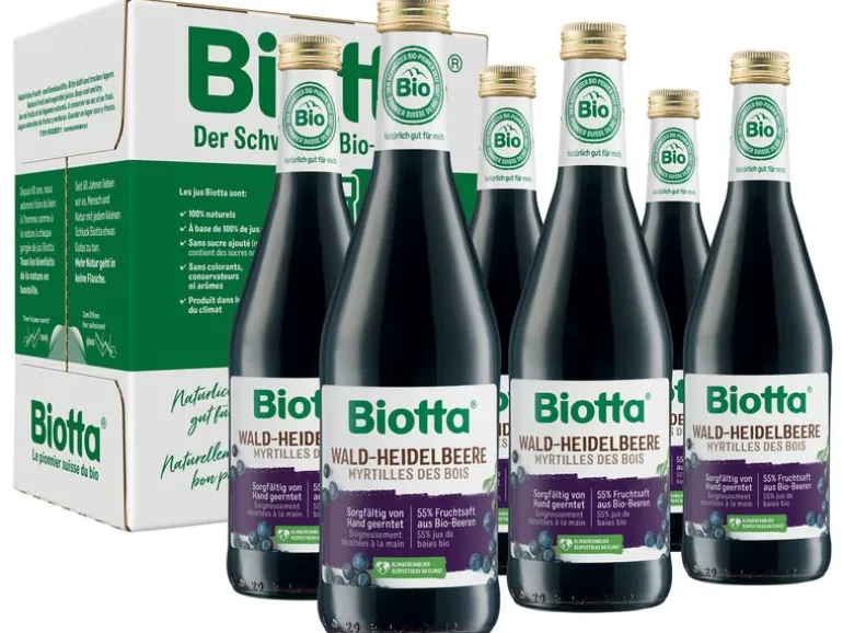 Biotta Säfte Wald-Heidelbeere Bio 6 x 0.5 l