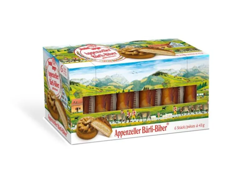 Bischofberger Gebäck Appenzeller Bärli-Biber 6 x 43 g