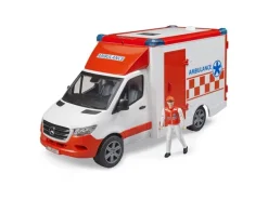 Bruder Spielwaren Rettungsfahrzeug MB Sprinter Ambulanz mit Fahrer