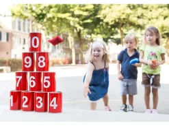 BS Toys Wurfspiel Büchsenwerfen rot mit Zahlen