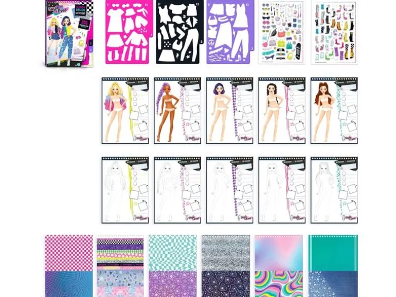 Canal Toys Bastelset Fashion Designer Mini Sketch Set