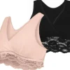Carriwell Still-BH mit Spitzen Schwarz + Nude, XL