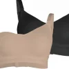 Carriwell Still-BH nahtlos Schwarz + Nude, L