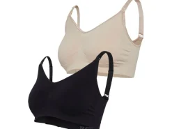 Carriwell Still-BH Seamless Original 2er Schwarz Beige M