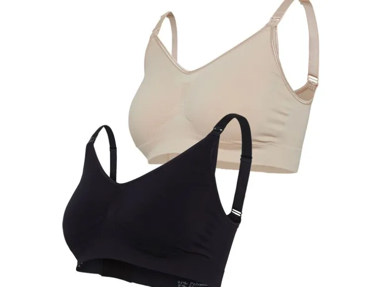 Carriwell Still-BH Seamless Original 2er Schwarz Beige M