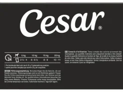 Cesar Nassfutter Selektion in Sauce 4 Varietäten 12 x 100 g