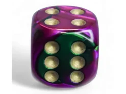 Chessex Würfelset Gemini 16 mm d6 Grün-Lila/Gold 12 Stk.