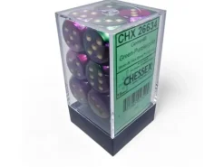 Chessex Würfelset Gemini 16 mm d6 Grün-Lila/Gold 12 Stk.