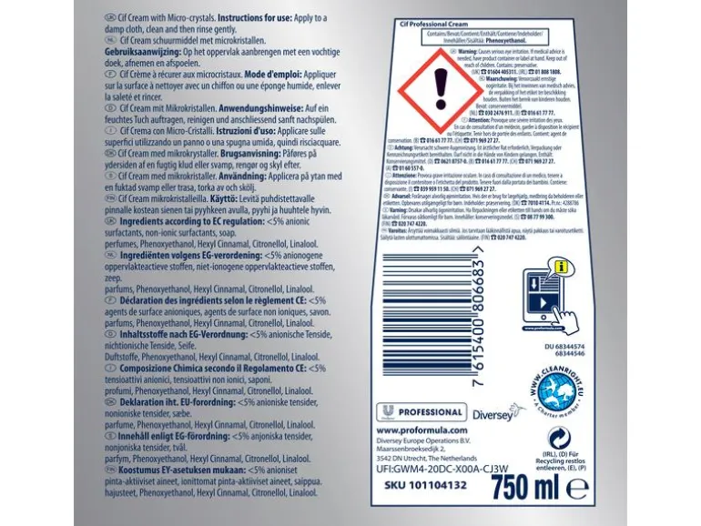 CIF Küchenreiniger Cif Professional Cream 750 ml