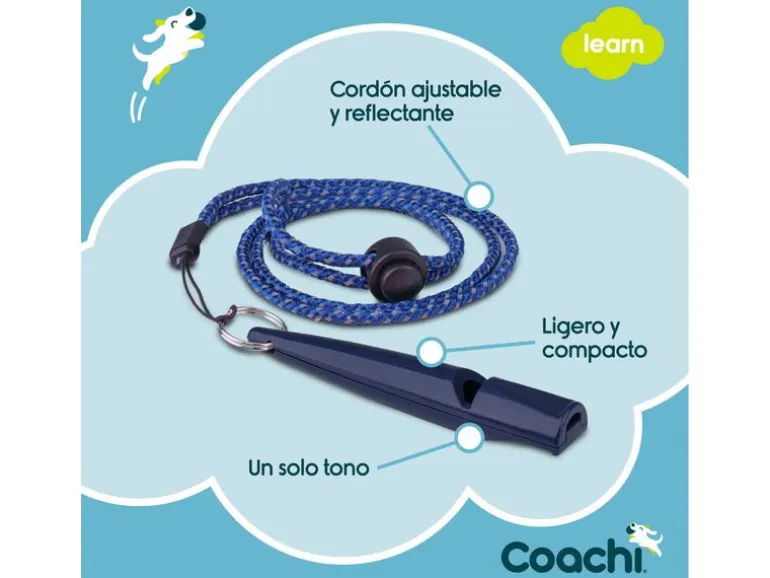 Coachi Trainingspfeife Marineblau mit reflektierendem Trageband
