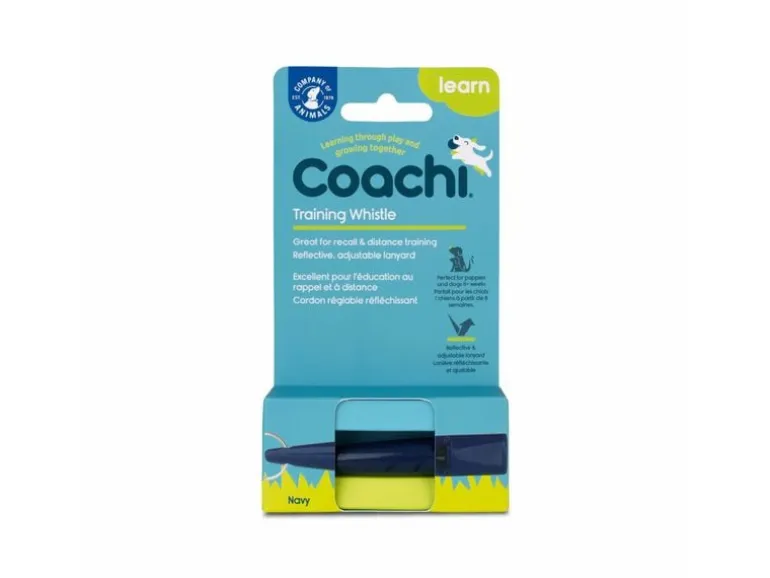 Coachi Trainingspfeife Marineblau mit reflektierendem Trageband