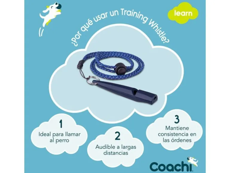 Coachi Trainingspfeife Marineblau mit reflektierendem Trageband