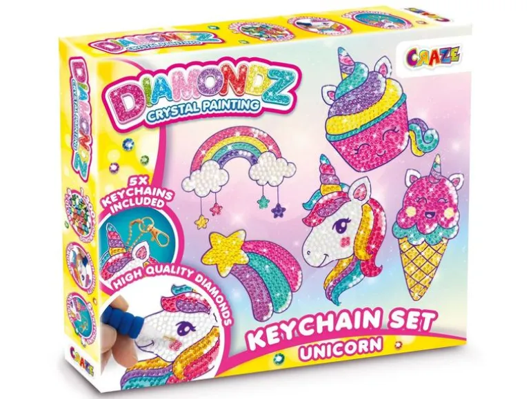 Craze Bastelset Diamondz – Painting Keychain Set Unicorn