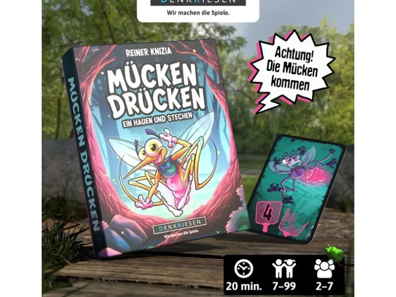 Denkriesen Mücken Drücken Familien-Wuerfelspiel