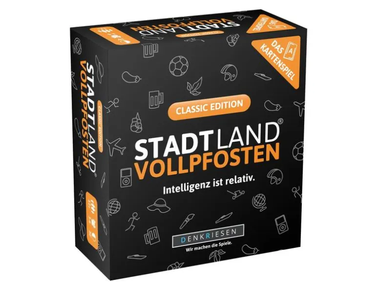 Denkriesen Partyspiel STADT LAND VOLLPFOSTEN – Das Kartenspiel Classic