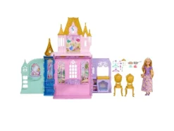 Disney Princess Rapunzel-Puppe und Schloss-Spielset Faltbar