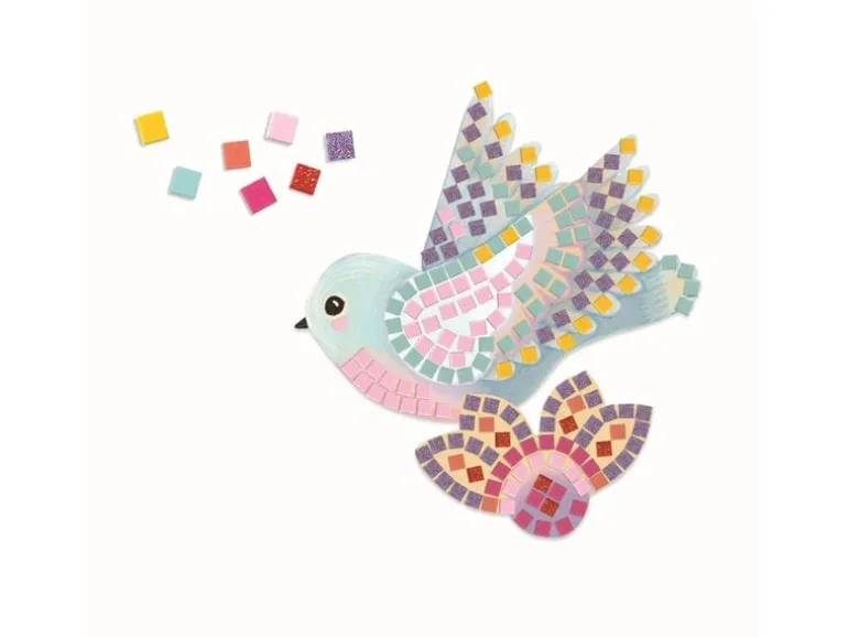 DJECO Bastelset Mosaik Unterholz Moosgummi-Sticker