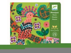 DJECO Bastelset Mosaik Vögel Metallic-Schaumstoffsteine