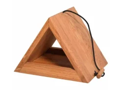 dobar green label Futterspender Triangel, 26.5 x 19 x 19 cm, Holz