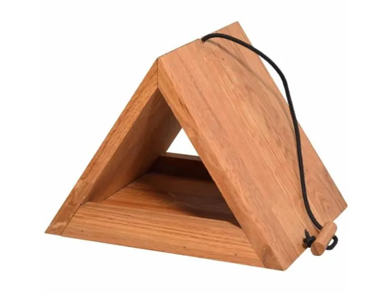dobar green label Futterspender Triangel, 26.5 x 19 x 19 cm, Holz