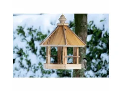 dobar green label Futterspender Caliente zum Aufhängen, 29 x 29 x 34 cm, Holz