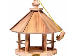 dobar green label Futterspender Caliente zum Aufhängen, 29 x 29 x 34 cm, Holz