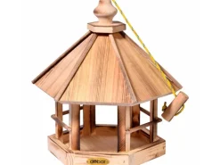 dobar green label Futterspender Caliente zum Aufhängen, 29 x 29 x 34 cm, Holz