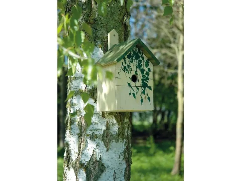 dobar Nistkasten Camouflage Birke, 17.5 x 17 x 33 cm, Holz