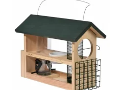 dobar Vogelfutterstation 7-in-1, 39 x 19 x 29 cm, Holz