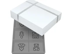 Dooky Medaillonabdruck und Erinnerungsbox Rund, 16.5 x 24 x 5.2 cm