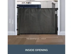 DREAMBABY Türschutzgitter Glide n Hide 60 cm - 140 cm Schwarz