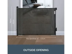 DREAMBABY Türschutzgitter Glide n Hide 60 cm - 140 cm Schwarz