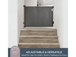DREAMBABY Türschutzgitter Glide n Hide 60 cm - 140 cm Schwarz