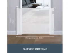 DREAMBABY Türschutzgitter Glide n Hide 60 cm - 140 cm Weiss